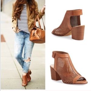 Vince Camuto Lavette Perforated Peep Toe Bootie 9